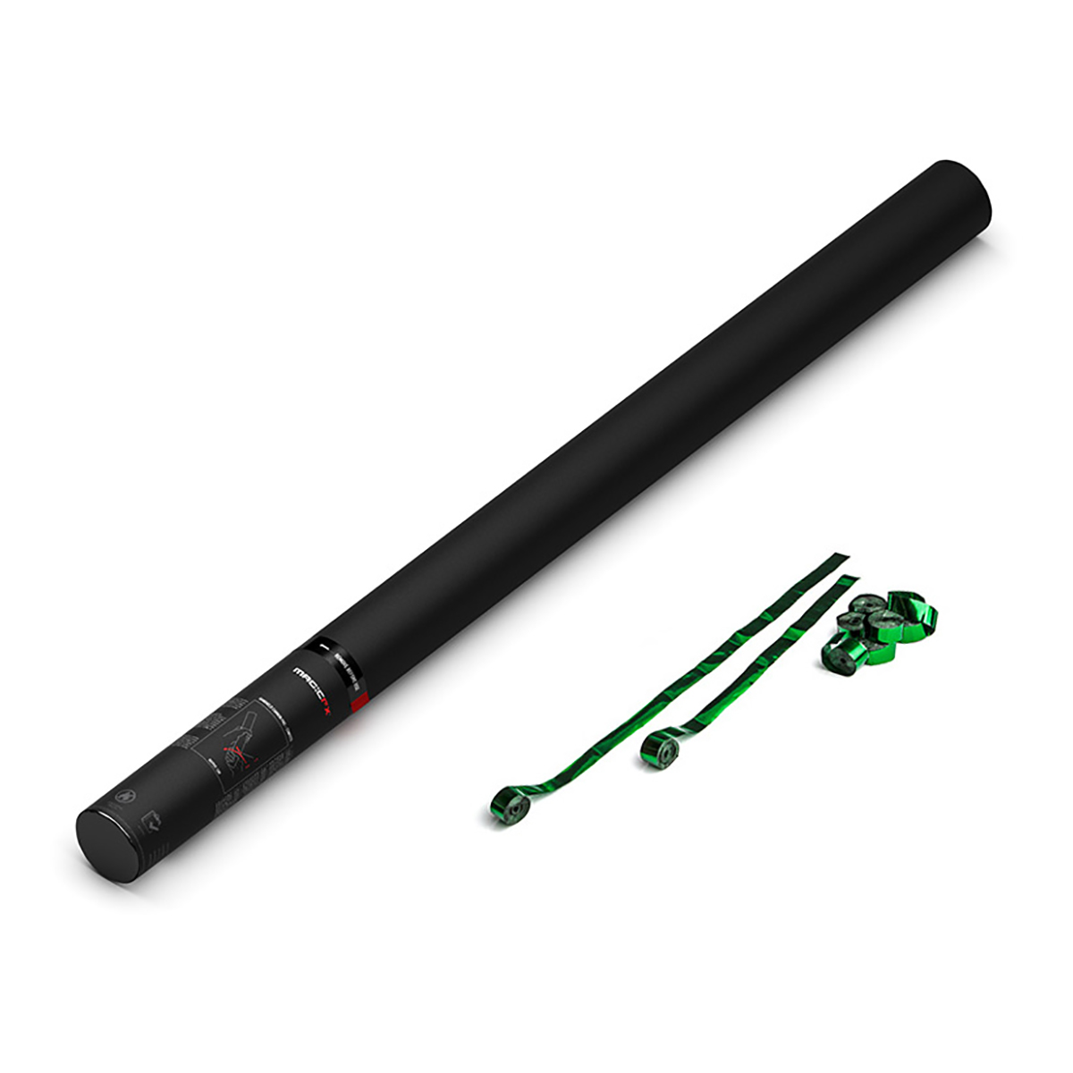 MAGICFX® Handheld Streamers Cannon 80 cm groen metallic kopen