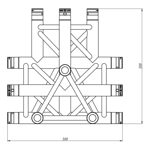 FORTEX FX33-T51 driehoek truss 5-weg T-stuk