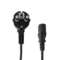 Stroomkabel 3G0.75mm² IEC C13 female naar Schuko male - 1,2 meter Stroomkabel 3G0.75mm² IEC C13 female naar Schuko male - 1,2 meter