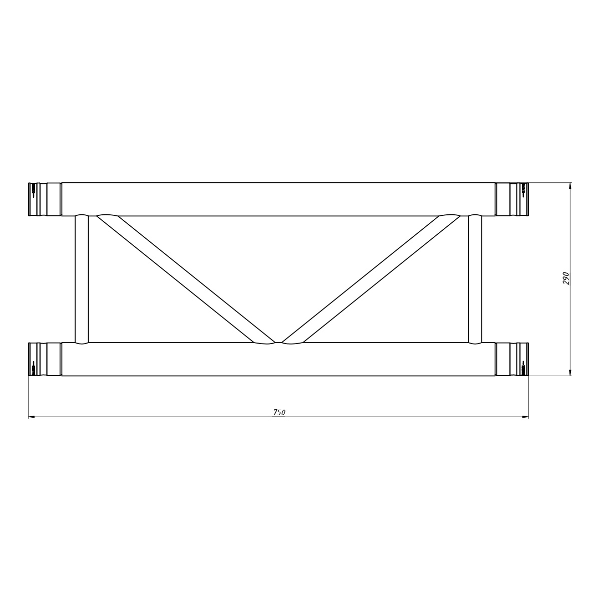 FORTEX FX32-L075 ladder truss 75 cm FORTEX FX32-L075 ladder truss 75 cm