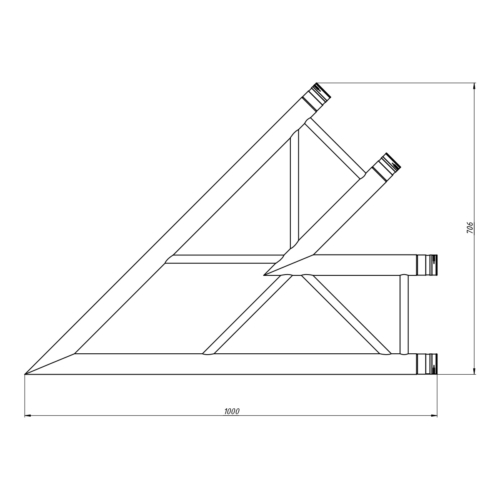 FORTEX FX32-C19-H ladder truss 2-weg 45° hoek horizontaal