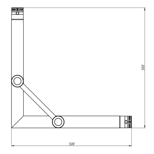 FORTEX FX32-C30-V ladder truss 3-weg 90° hoek verticaal
