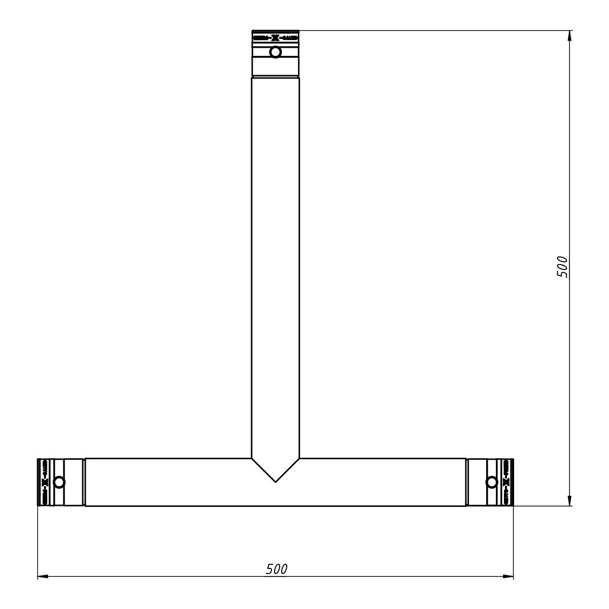 FORTEX FX32-T35-V ladder truss 3-weg T-stuk verticaal FORTEX FX32-T35-V ladder truss 3-weg T-stuk verticaal