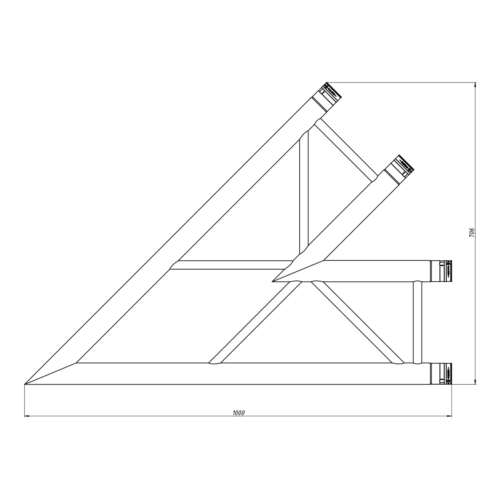 FORTEX FX34-C19 vierkant truss 2-weg 45 graden hoek