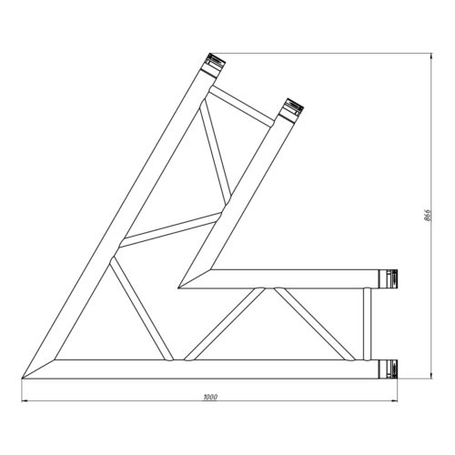 FORTEX FX34-C20 vierkant truss 2-weg 60 graden hoek