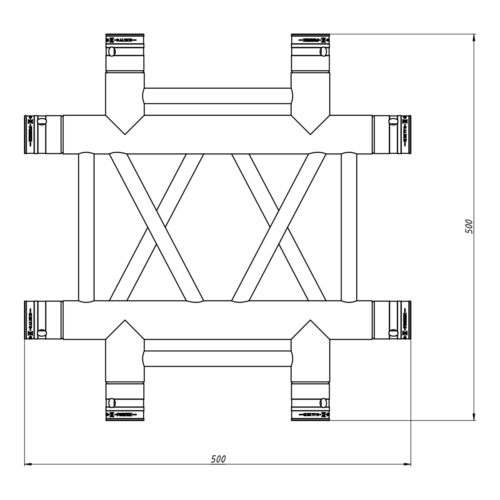 FORTEX FX34-C41 vierkant truss 4-weg kruis