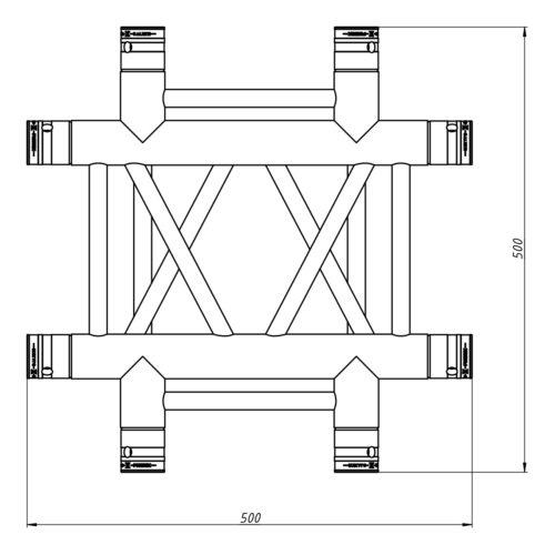 FORTEX FX34-C55 vierkant truss 5-weg kruis