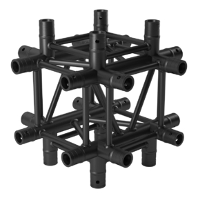 FORTEX FX34-C61 vierkant truss 6-weg kruis zwart