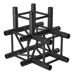 FORTEX FX34-T42 vierkant truss 4-weg T-stuk zwart