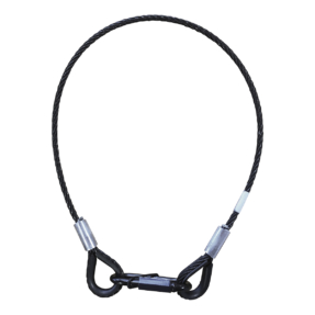 Showgear Safety veiligheidskabel BGV-C1 gecertificeerd 60cm - 3mm zwart