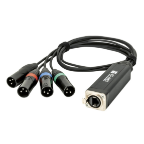 Showgear CS-4M/3 - 4-kanaals 3-pin DMX kabelsplitter via netwerkkabel