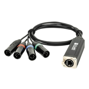 Showgear CS-4M/5 - 4-kanaals 5-pin DMX kabelsplitter via netwerkkabel