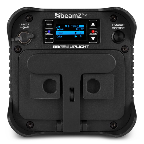 BeamZ BBP54 IP65 accu LED PAR 4x 12W 6-in-1 RGBAW-UV en draadloze DMX