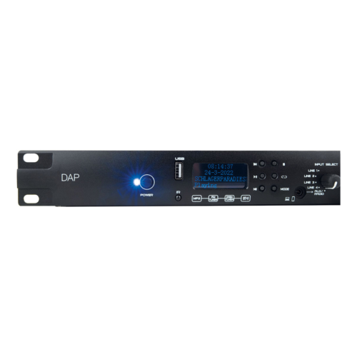 DAP MP-100DBT Professionele Mediaspeler 1U met DAB+
