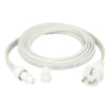Showgear Voedingskabel voor Festoonlight Prikkabel E27 wit – 3m