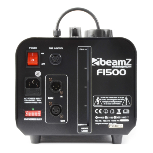 BeamZ F1500 fazer rookmachine 1500W met DMX en afstandsbediening