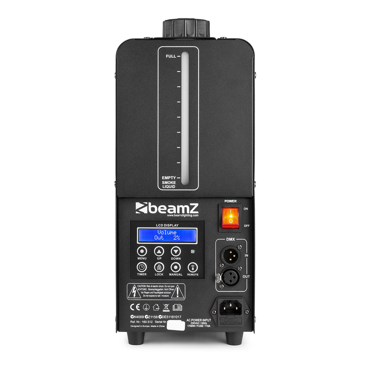 BeamZ H2000 fazer rookmachine met DMX - 1700W BeamZ H2000 fazer rookmachine met DMX - 1700W