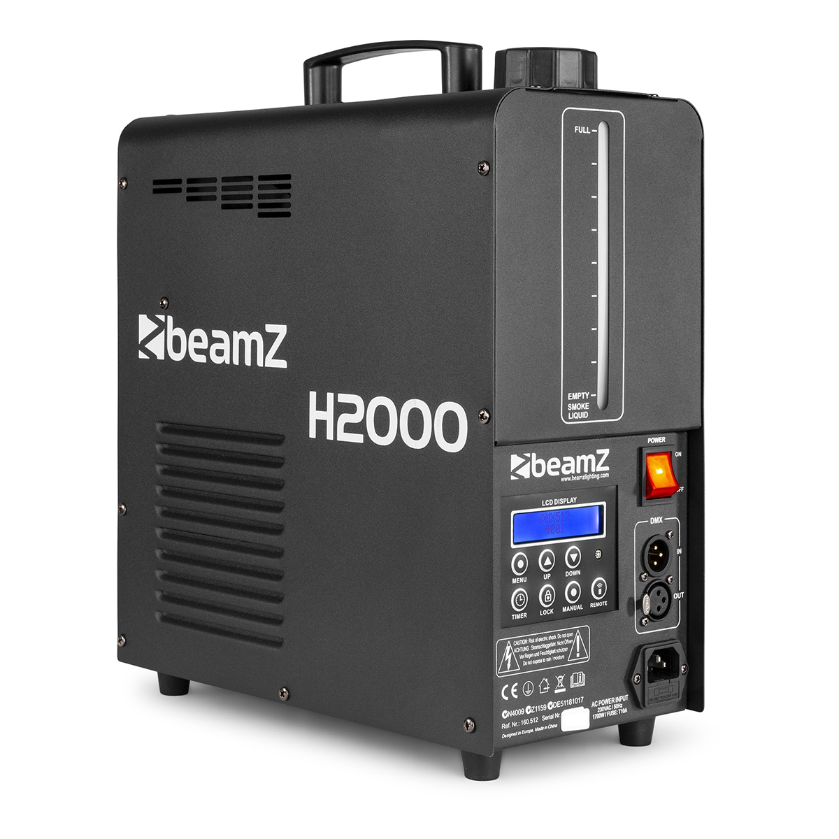 BeamZ H2000 fazer rookmachine met DMX - 1700W BeamZ H2000 fazer rookmachine met DMX - 1700W