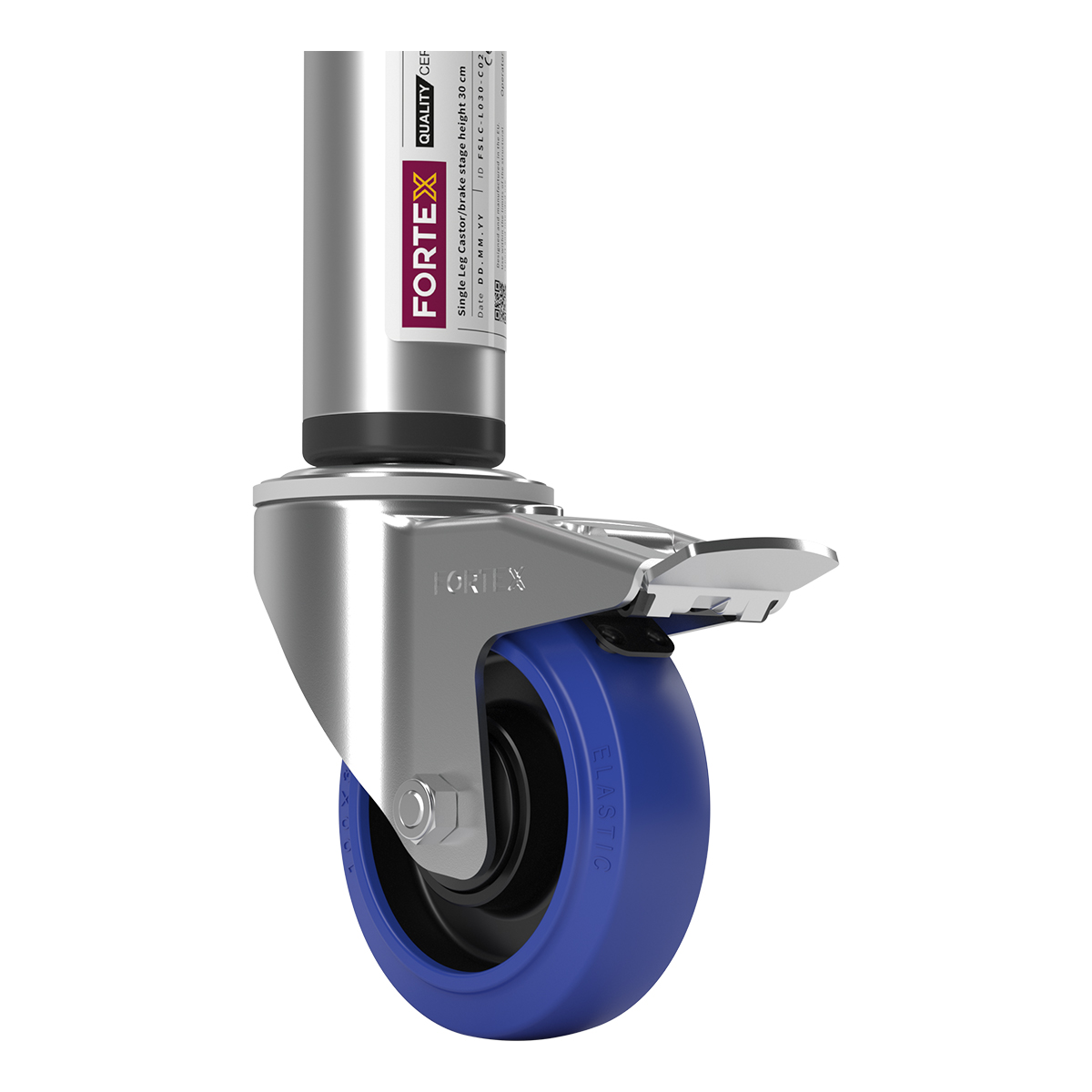 FORTEX STAGE750 poot met zwenkwiel/rem podiumhoogte 90cm FORTEX STAGE750 poot met zwenkwiel/rem podiumhoogte 90cm