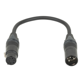 Neutrik® verloopkabel 3-pin male naar 5-pin female DMX
