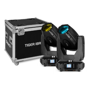 BeamZ Pro Tiger 18R BSW 380W CMY Moving Heads in Flightcase