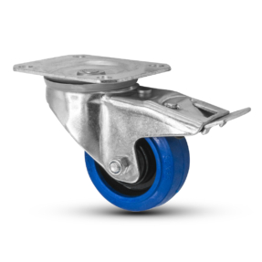 FORTEX Blue Wheel zwenkwiel Ø80mm met dubbele rem WLL 150kg