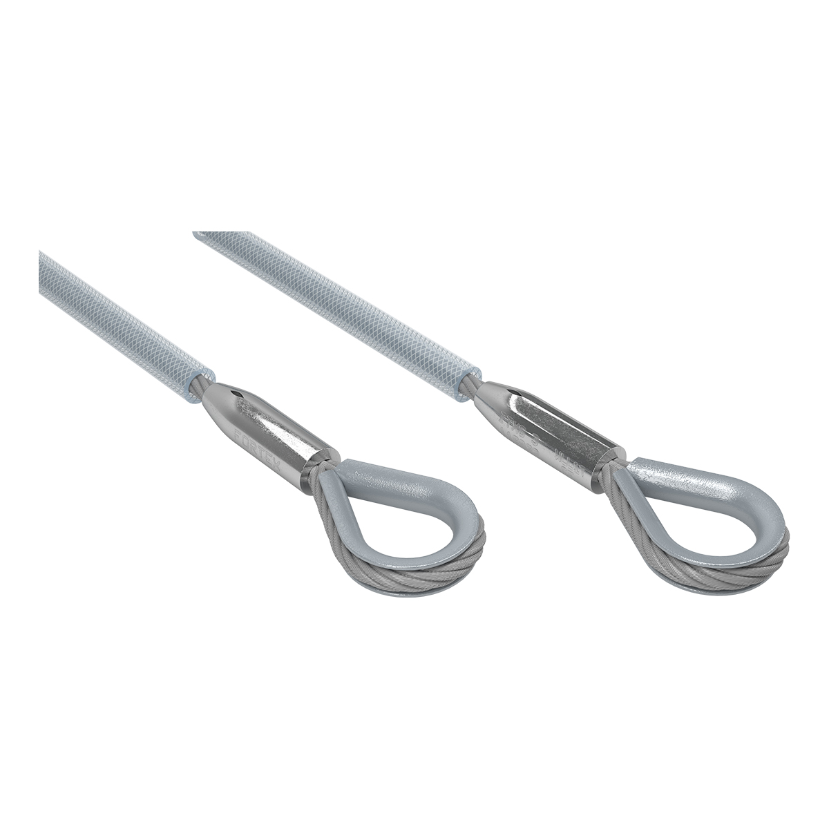 FORTEX PVC Steel 0,5 meter - Ø10mm 1T staalkabel 6x 36 + stk certificaat FORTEX PVC Steel 0,5 meter - Ø10mm 1T staalkabel 6x 36 + stk certificaat