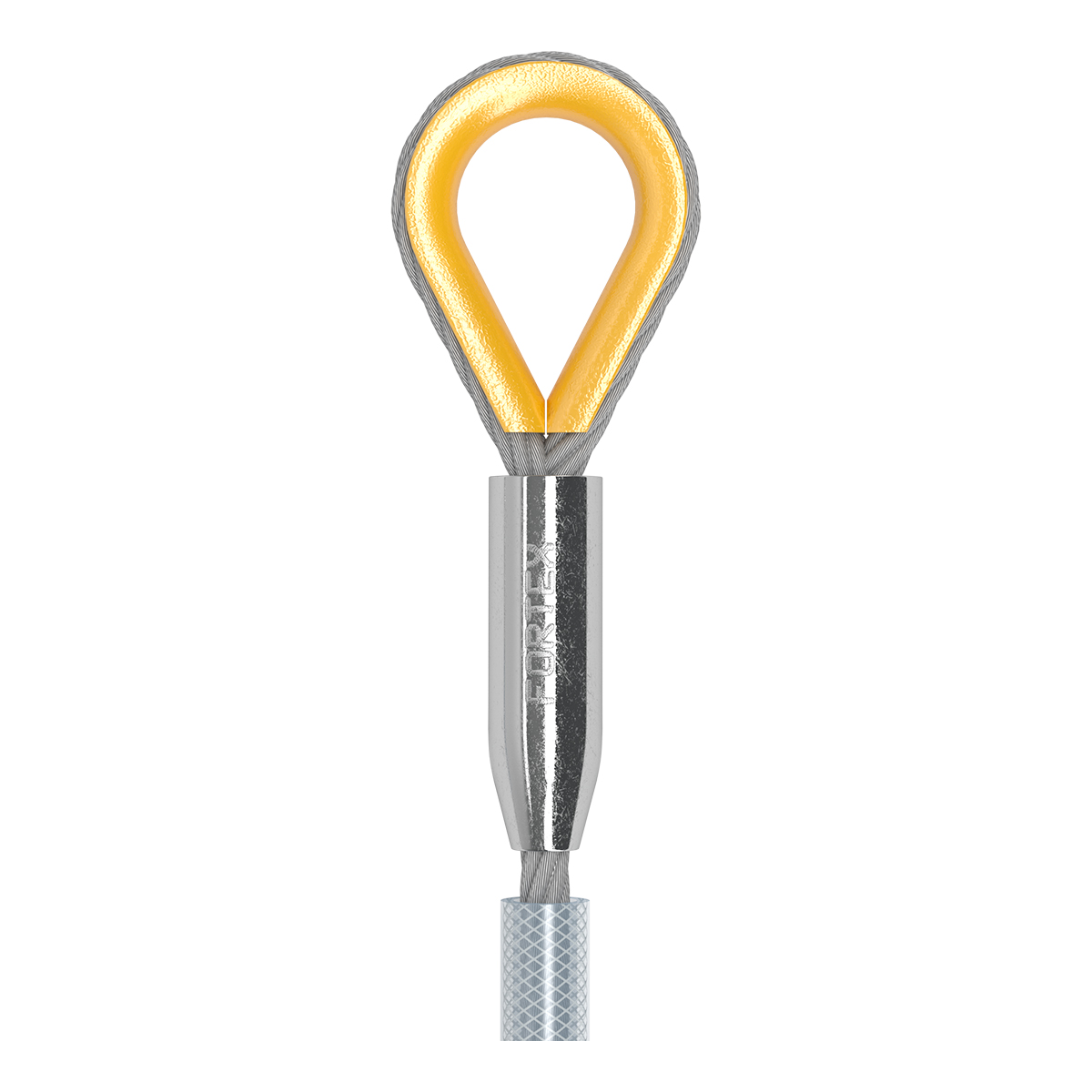 FORTEX PVC Steel 1 meter - Ø10mm 1T staalkabel 6x 36 + stk certificaat FORTEX PVC Steel 1 meter - Ø10mm 1T staalkabel 6x 36 + stk certificaat