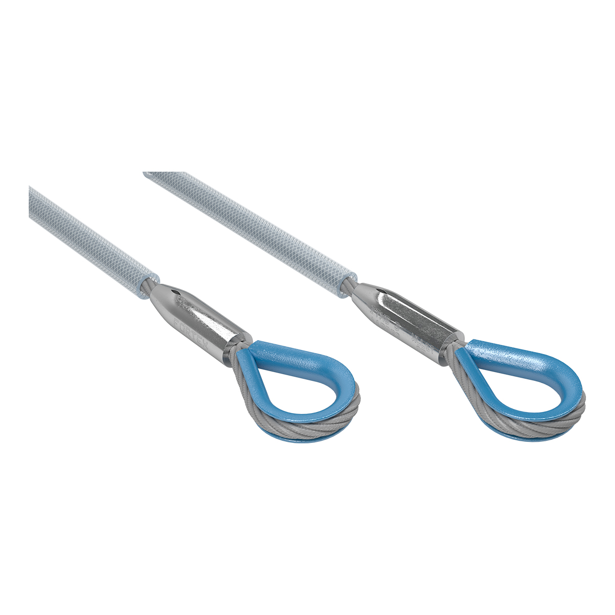 FORTEX PVC Steel 1,5 meter - Ø10mm 1T staalkabel 6x 36 + stk certificaat FORTEX PVC Steel 1,5 meter - Ø10mm 1T staalkabel 6x 36 + stk certificaat
