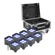 BeamZ BBP94 Uplight set van 8x BBP94 in FCC9 flightcase