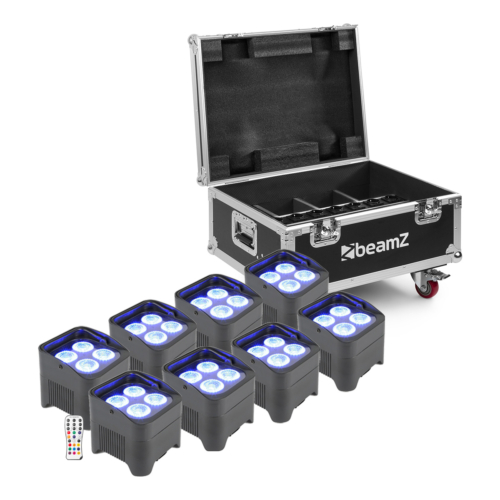 BeamZ BBP94 Uplight set van 8x BBP94 in FCC9 flightcase