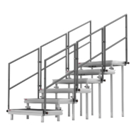 FORTEX Safety Rail - 2 staps overlap trap rechts voor STAGE750 30kg/m