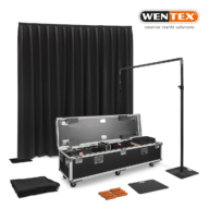 WENTEX® Pipe & Drape FOH kit - 18 meter systeem + gordijnen in flightcase