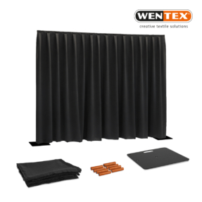 WENTEX® Pipe & Drape set - 3x3 meter systeem inclusief gordijn WENTEX® Pipe & Drape set - 3x3 meter systeem inclusief gordijn