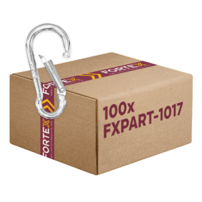 FORTEX Karabijnhaak 5x50mm WLL 50 kg verzinkt DIN 5299 gecertificeerd