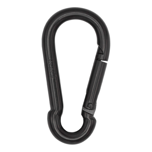 100x FORTEX Karabijnhaak 6x60mm WLL 120  kg zwart DIN 5299 gecertificeerd
