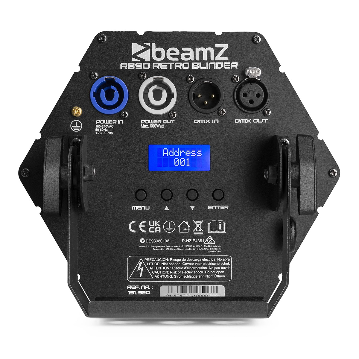 BeamZ RB90 Retro Blinder 3x30W LED RGBA BeamZ RB90 Retro Blinder 3x30W LED RGBA