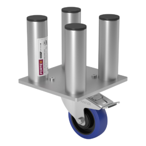 FORTEX STAGE750 Quattro poot met zwenkwiel/rem podiumhoogte 30cm
