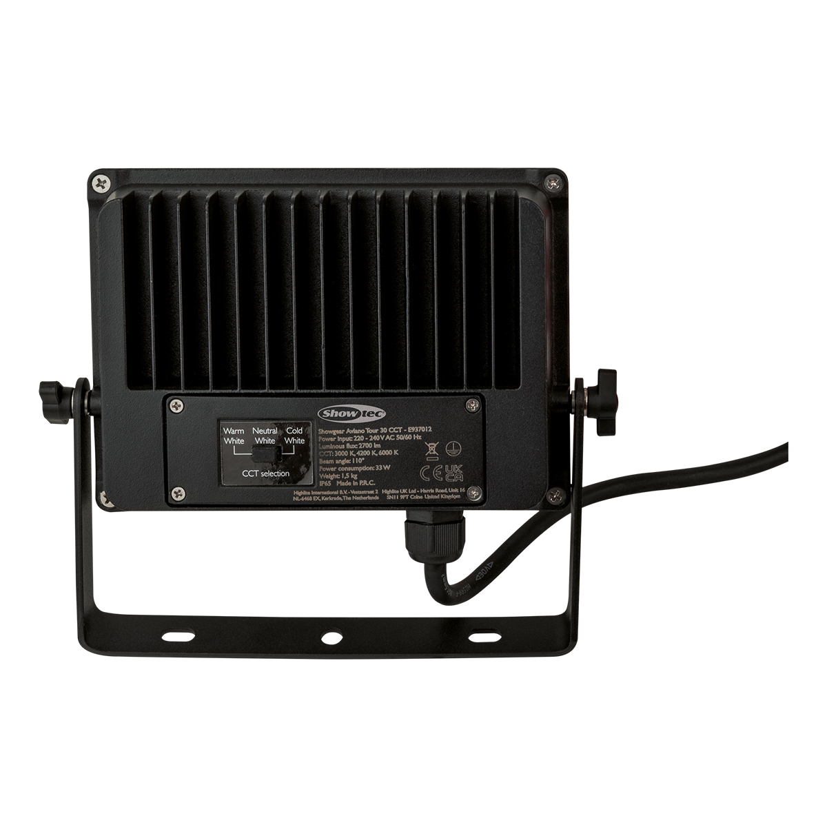 Showtec Aviano Tour 30W CCT LED Schijnwerper met instelbare kleurtemperatuur Showtec Aviano Tour 30W CCT LED Schijnwerper met instelbare kleurtemperatuur