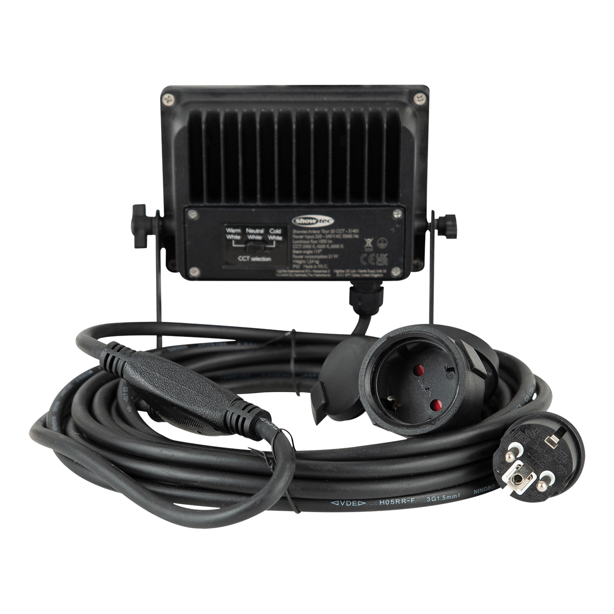 Showtec Aviano Tour 30W CCT LED Schijnwerper met instelbare kleurtemperatuur Showtec Aviano Tour 30W CCT LED Schijnwerper met instelbare kleurtemperatuur
