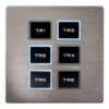 Showtec Wall Panel Remote for TR-512 Install/Pocket Zilveren frontpaneel