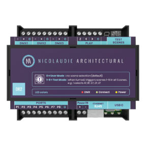 Nicolaudie Architectural DINA - DR2 Geavanceerde verlichtingscontroller voor DIN-railmontage