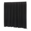 WENTEX®  P&D Curtain MCS 300 g/m² Zwart - 330 x 500 cm (B x H) - geplooid