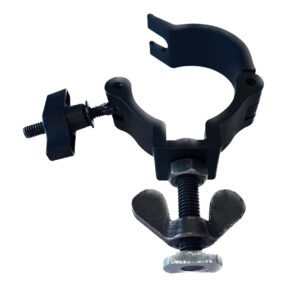 WENTEX® Eurotrack Halfcoupler with Black Bolt M10x35 and Sliding Nut Aluminium - zwart