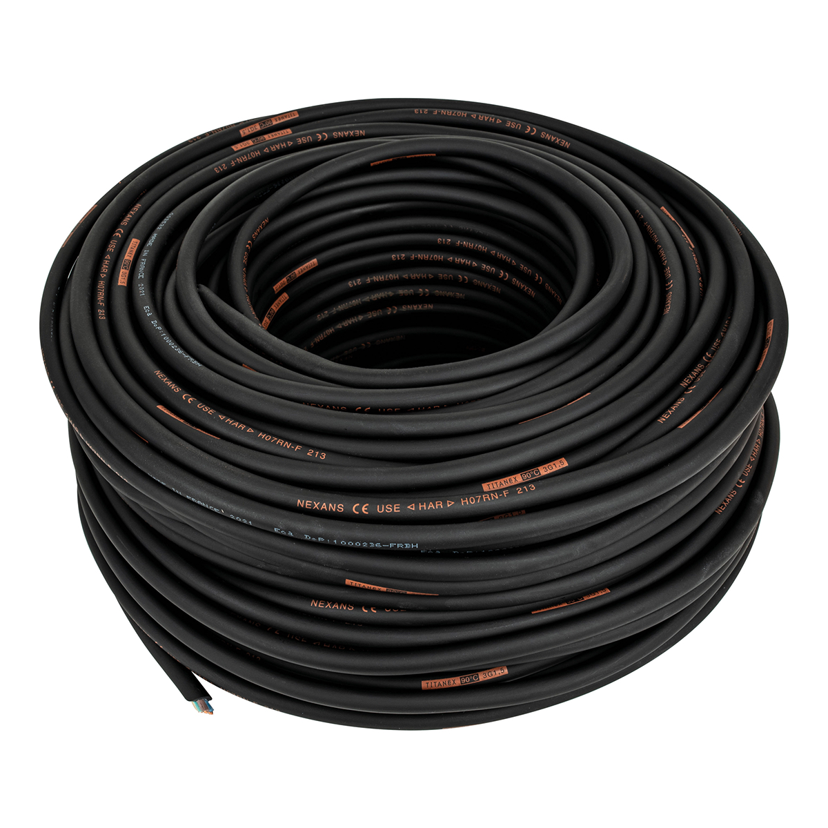 TITANEX® H07RN-F Stroomkabel 3x 2,5mm² - Flexibel Neopreen 100 Meter Rol TITANEX® H07RN-F Stroomkabel 3x 2,5mm² - Flexibel Neopreen 100 Meter Rol