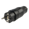 PCE Rubber Schuko Connector Male Zwart