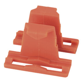 Showgear Mounting clip double for 4-pin and 5-pin cable connector Rood