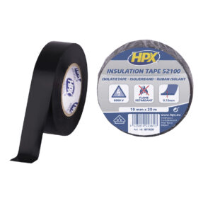 HPX PVC Insulation tape 52100 Zwart - 19 mm / 20 m