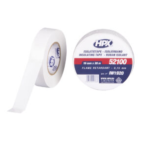 HPX PVC Insulation tape 52100 Wit - 19 mm / 20 m