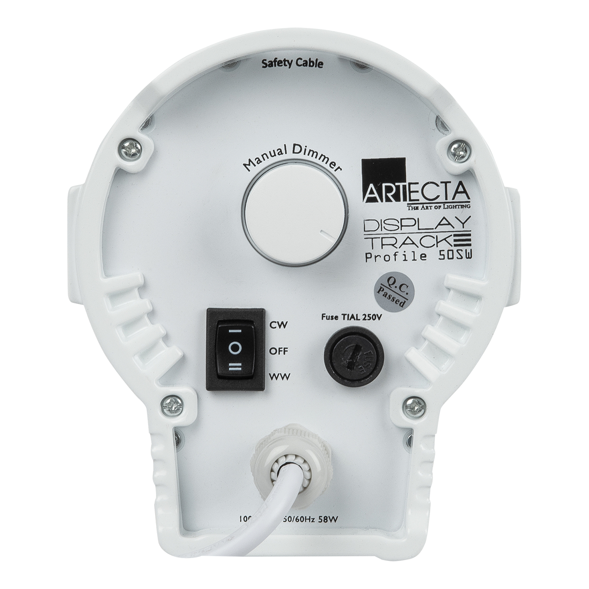 Artecta Display Track Profile 50 SW 50 W Schakelbaar Witte LED Fresnel - Wit Artecta Display Track Profile 50 SW 50 W Schakelbaar Witte LED Fresnel - Wit